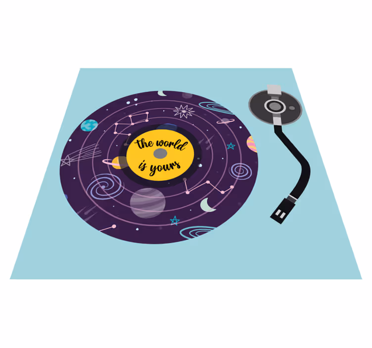Tema for utforskning av verden vinyl teppe spedbarn - Tenstickers