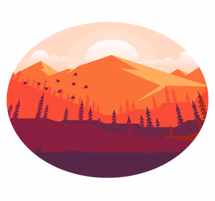Fjellandskap vinyl teppe tekstur - Tenstickers