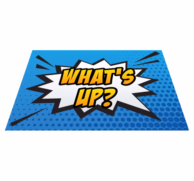 Hva skjer? Tilpasset vinyl teppe for barn - Tenstickers
