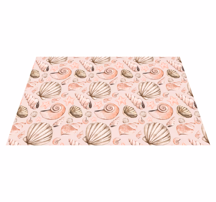 Skjell dyr vinyl teppe for soverom. - Tenstickers