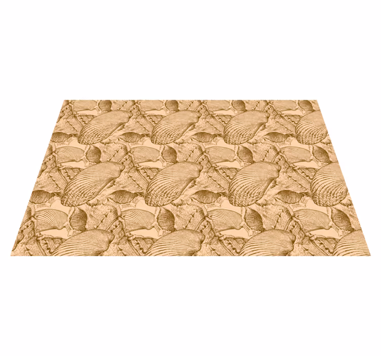 Vintage skjell dyre vinyl teppe - Tenstickers