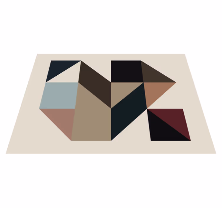 Vinylteppe geometriske former geometriske tepper - Tenstickers