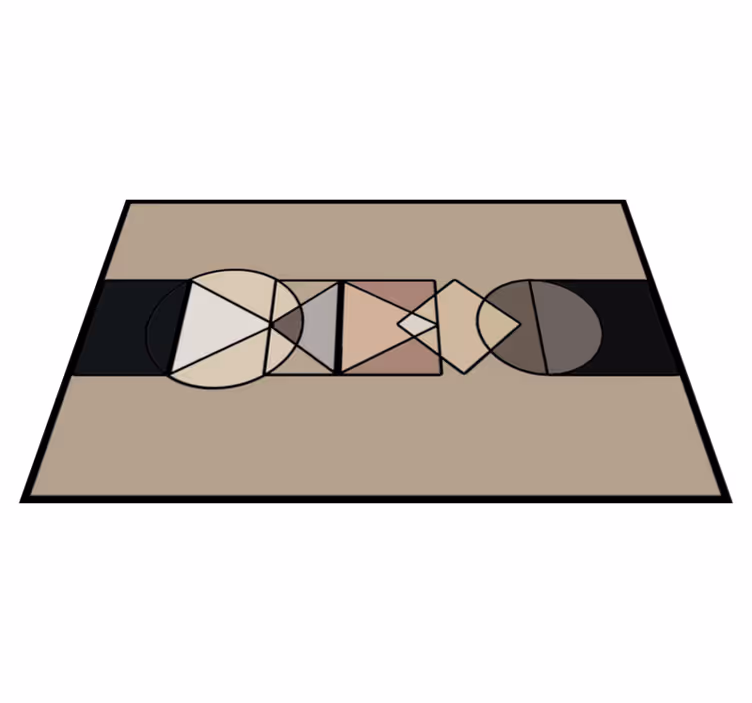 Vinylteppe geometriske former sirkler - Tenstickers