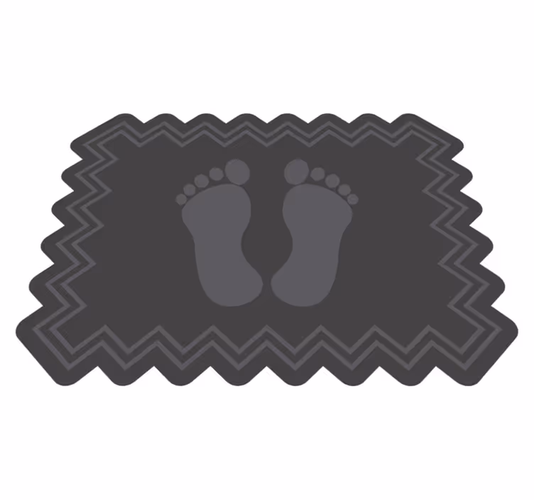 Fotavtrykk badematte bad vinyl teppe - Tenstickers