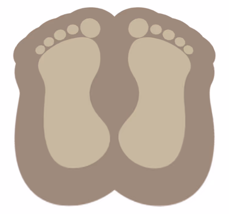 Vinyl teppe bad fotspor moderne teppe - Tenstickers