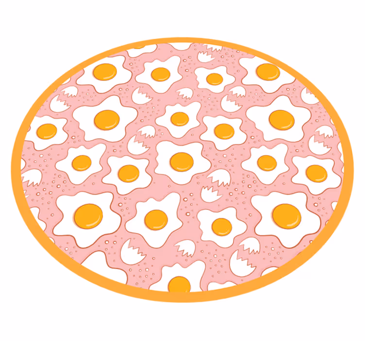Sirkulært eggmønster vinyl teppe spedbarn - Tenstickers