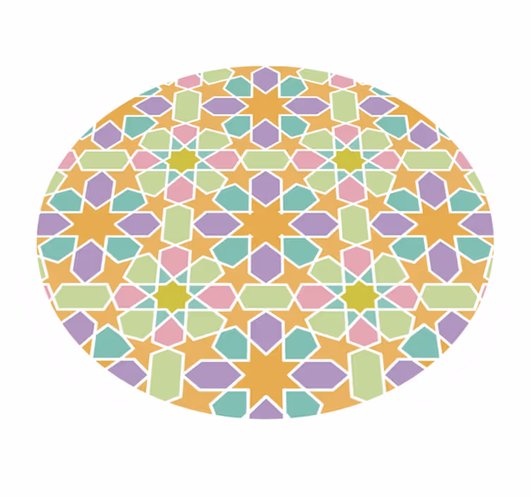 Stjernemosaikksirkel vinyl teppe geometrisk - Tenstickers