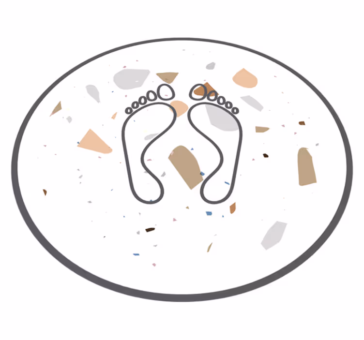 Terrazzo fotavtrykk badegulv - Tenstickers