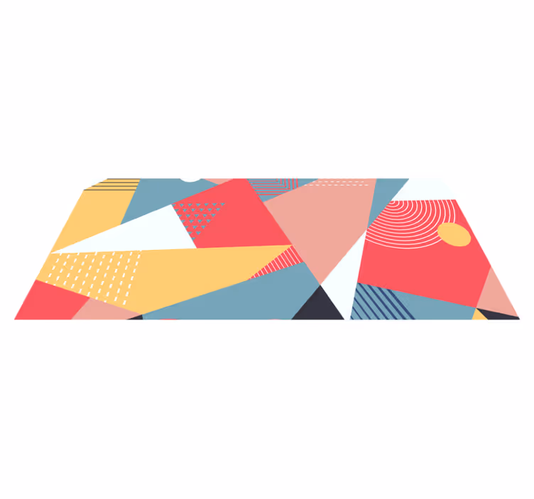 Geometrisk fargerikt moderne teppe - Tenstickers
