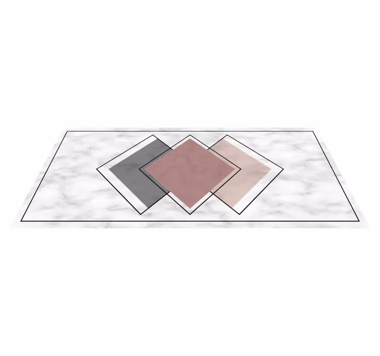 Tre rhombuses moderne teppe - Tenstickers