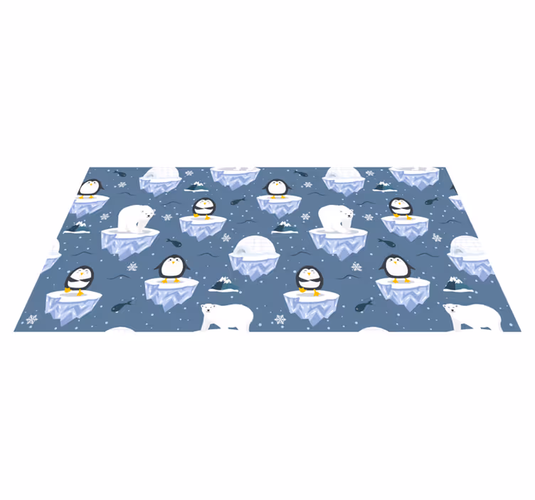 Polar feiring vinyl teppe dyr - Tenstickers