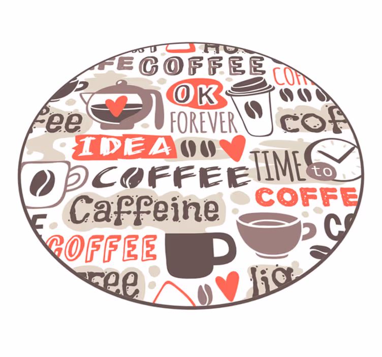 Kaffe teppe sitat vinyl teppe - Tenstickers