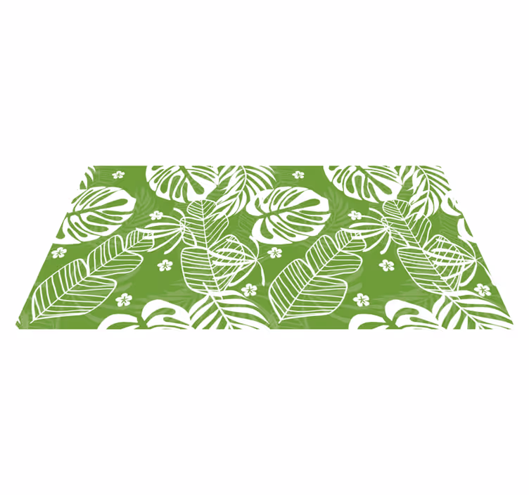 Monstera bladmønster natur vinylteppe - Tenstickers