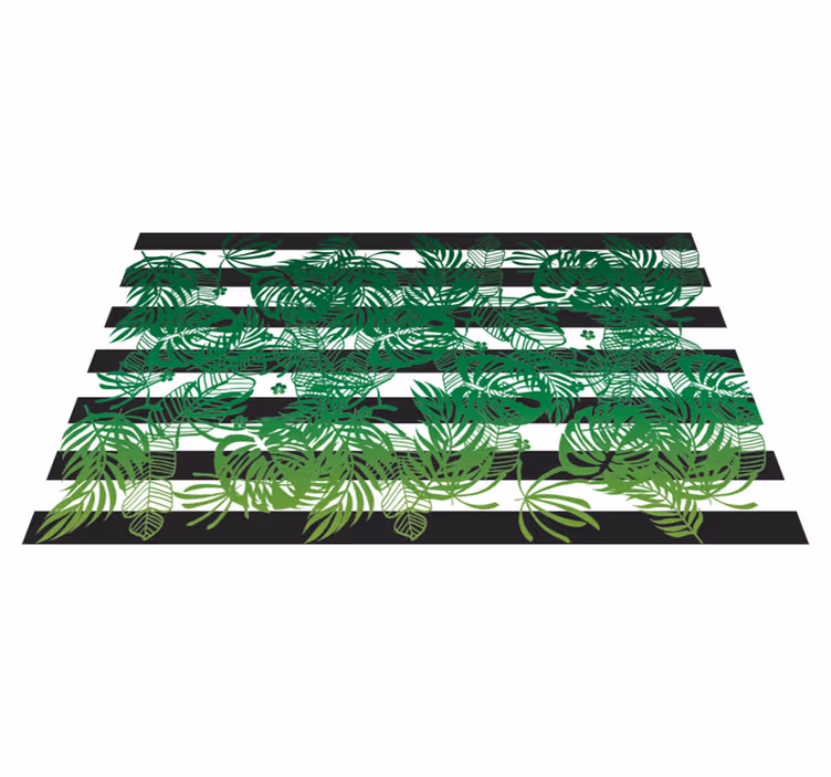 Stripete monstera plante natur vinyl teppe - Tenstickers