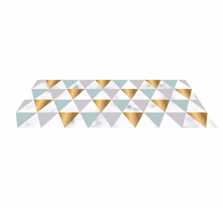Marmor trekanter geometriske vinyl teppe - Tenstickers