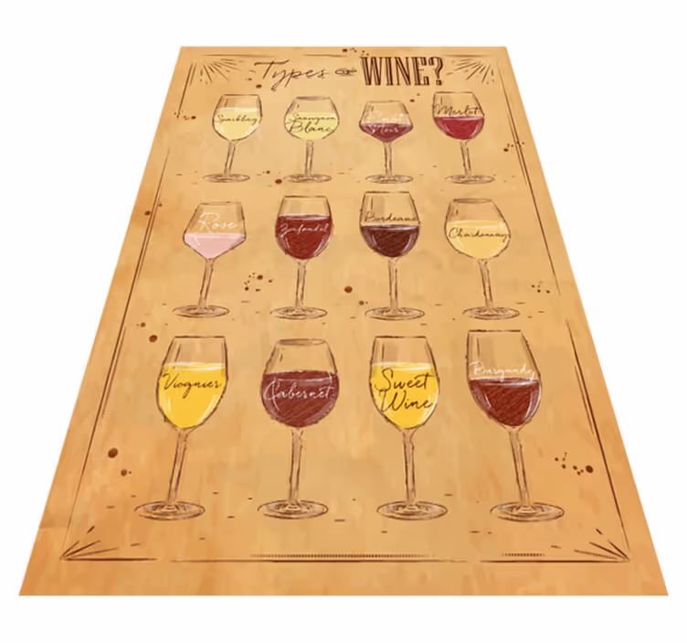 Type viner beige tilpasset teppe - Tenstickers