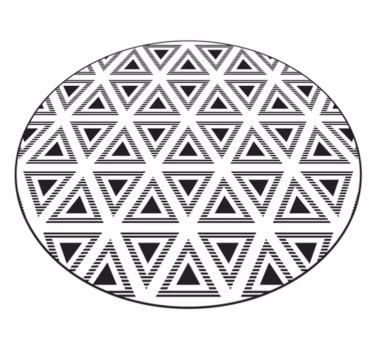 Geometrisk trekantet sammensetning geometriske vinyl teppe - Tenstickers
