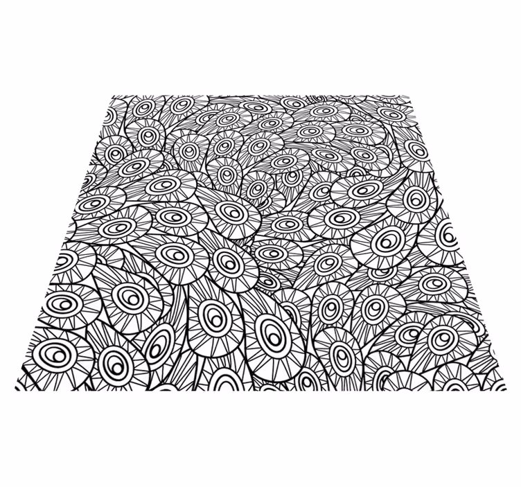 Påfuglpynt blomsterteppe - Tenstickers