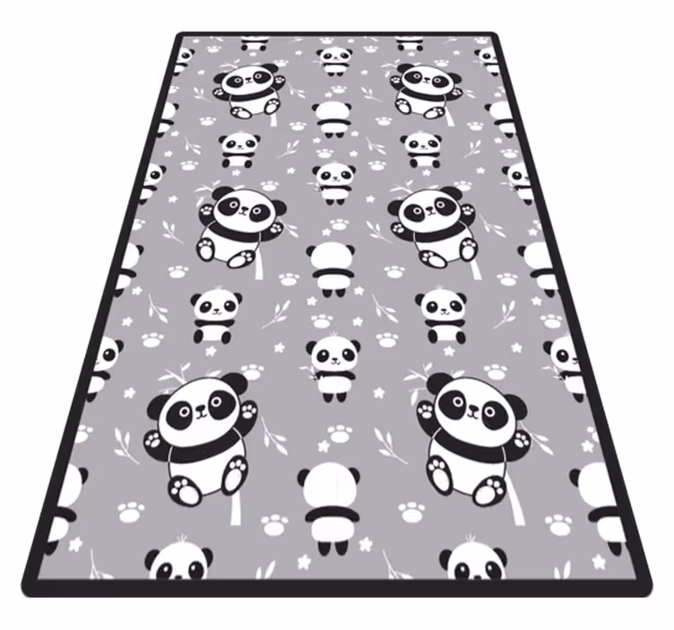 Panda leketid vinyl teppe spedbarn - Tenstickers