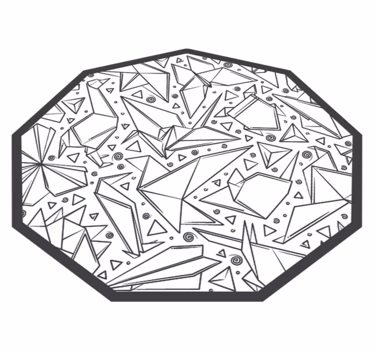 Origami form moderne vinylteppe - Tenstickers