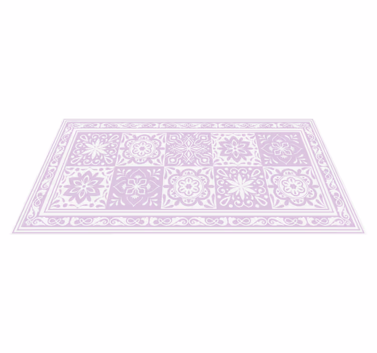 Azulejos hidráulicos malva fliser vinyl teppe - Tenstickers