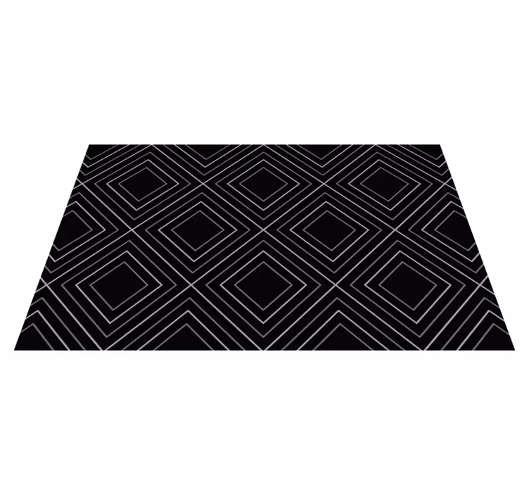 Monokromatisk geometrisk vinyl teppe geometrisk - Tenstickers
