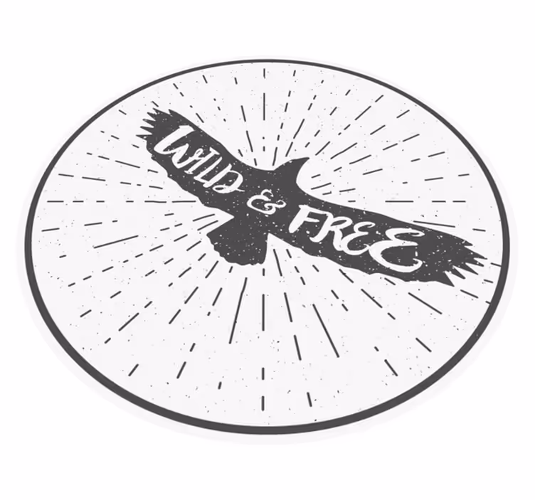 Vill og fri sirkel vinyl teppe sagn og tekster - Tenstickers