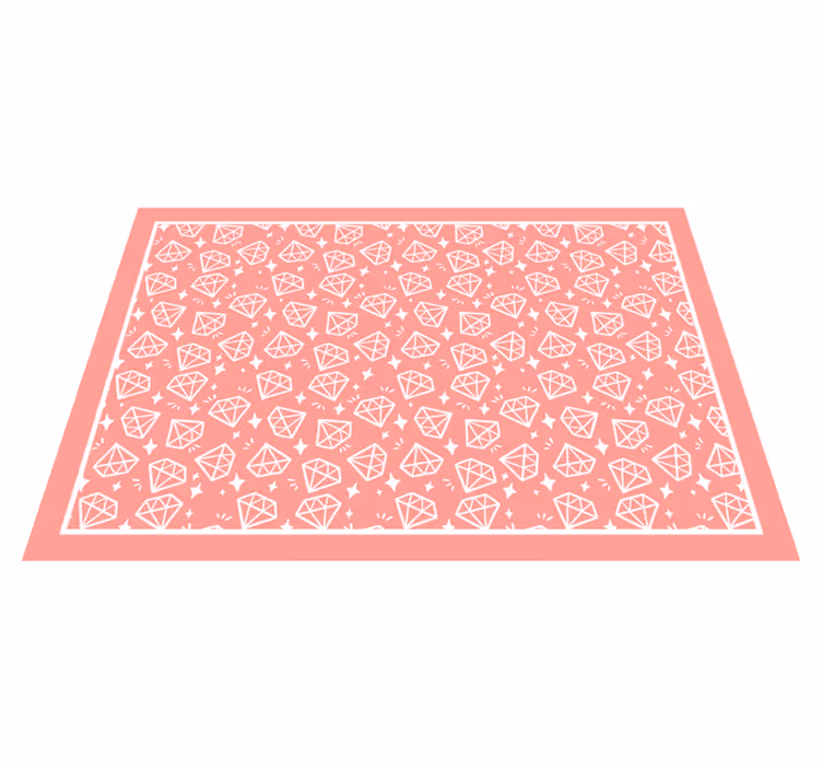Geometriske diamanter rosa fargetoner geometriske tepper - Tenstickers
