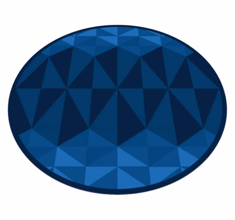 Blå trekant geometriske vinyltepper - Tenstickers