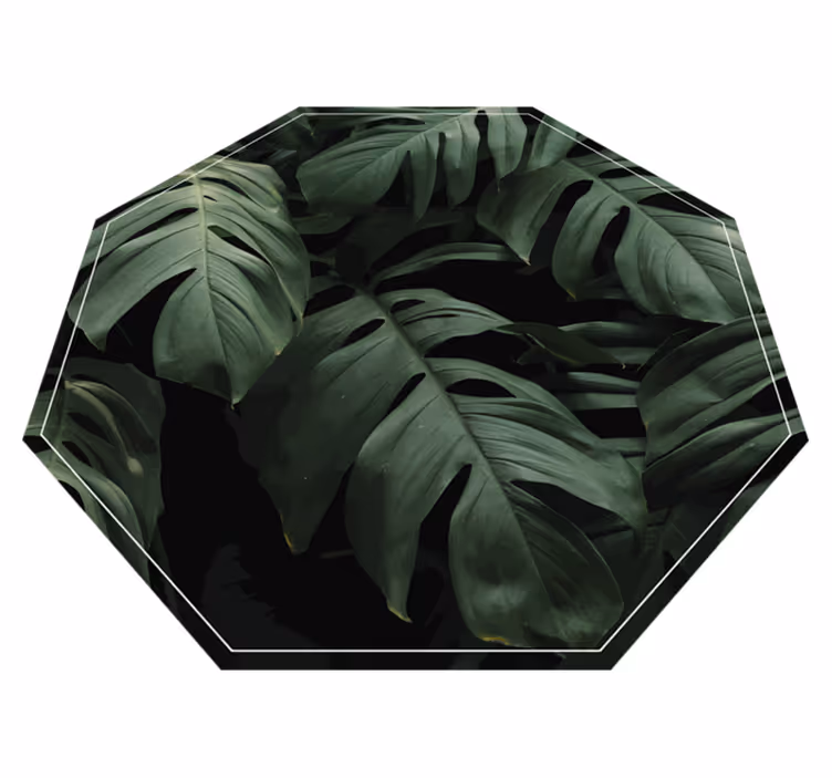 Monstera etterlater blomsterteppe - Tenstickers