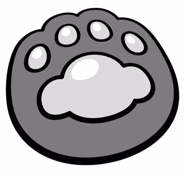 Poteavtrykk vinyl teppe dyr - Tenstickers