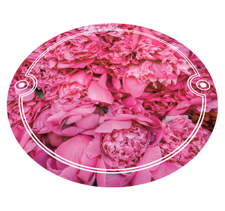 Peonies blomster vinylteppe - Tenstickers