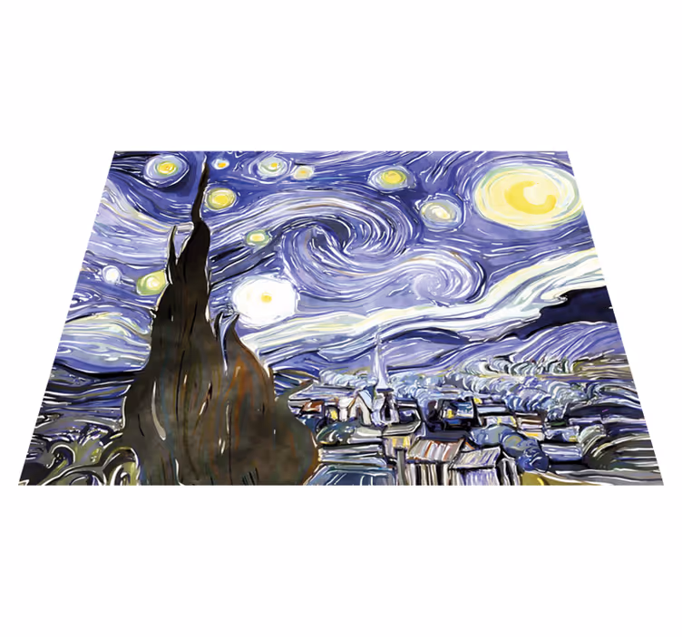 Van gogh's sky with stars vintage teppe - Tenstickers