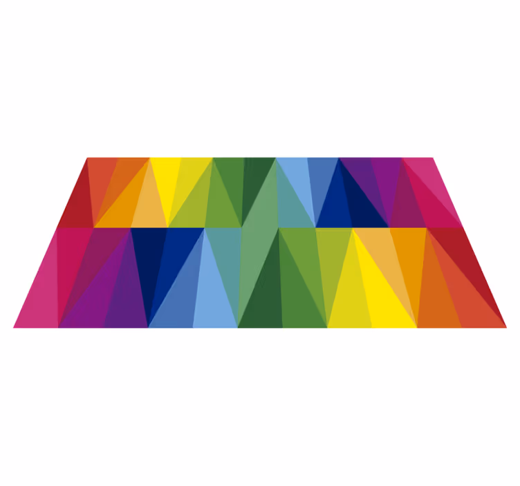 Regnbue trekanter geometriske vinyltepper - Tenstickers