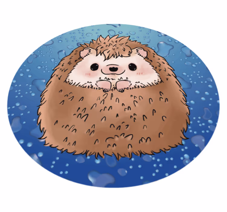 Bedårende pinnsvin dyr vinyl teppe - Tenstickers