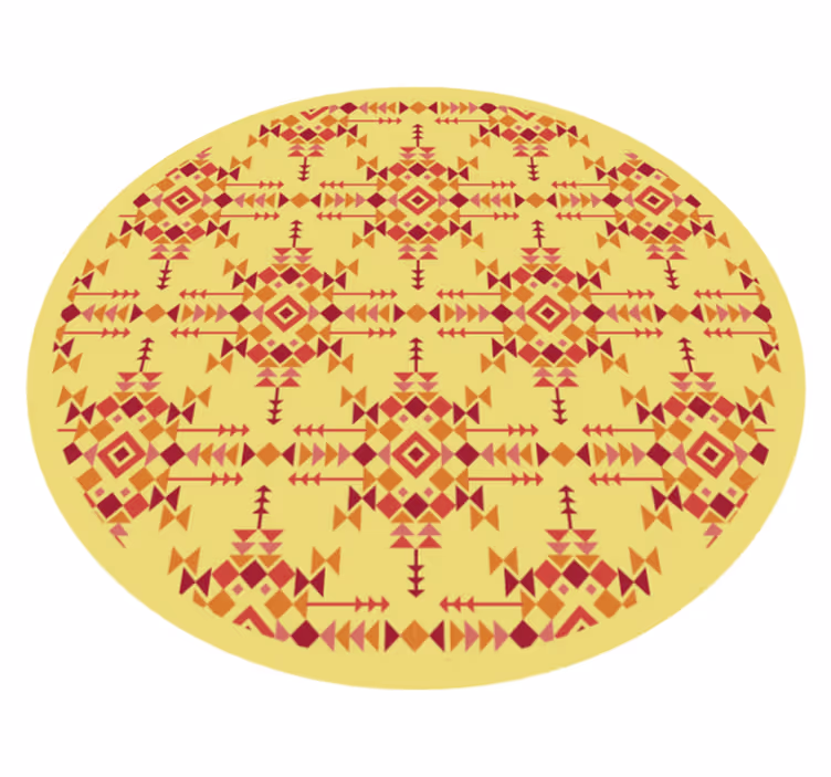 Etnisk symmetri vinyl teppe etnisk - Tenstickers