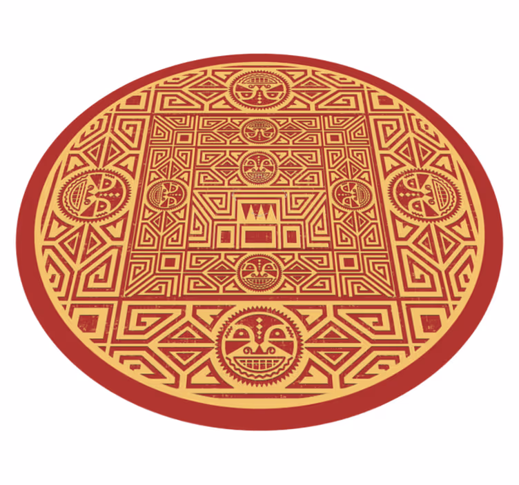 Stamme mandala vinyl teppe mandala - Tenstickers