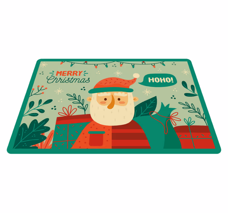 Tegneserie santa jul vinylteppe - Tenstickers