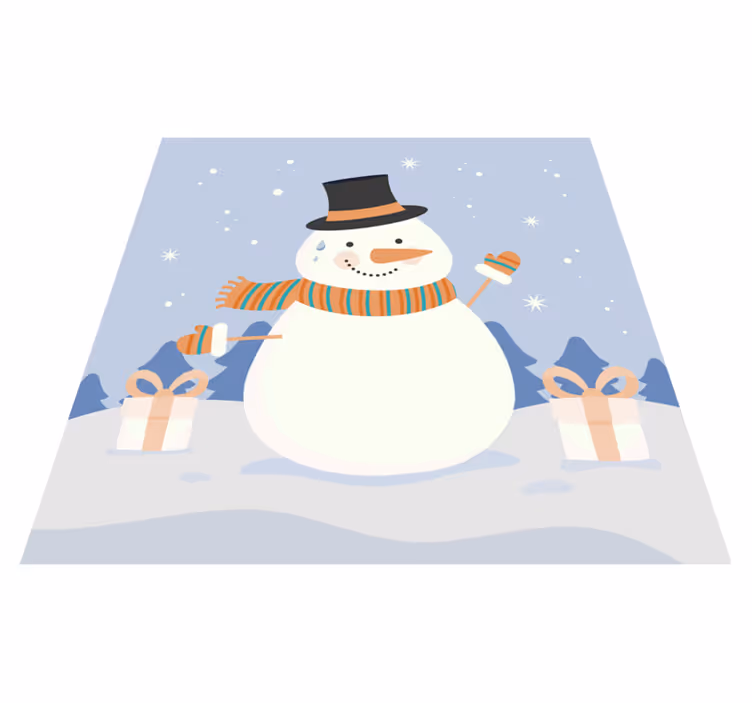 Snømann juletre matte - Tenstickers
