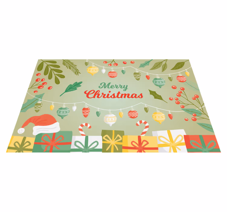 God jul og gaver juletre matte - Tenstickers