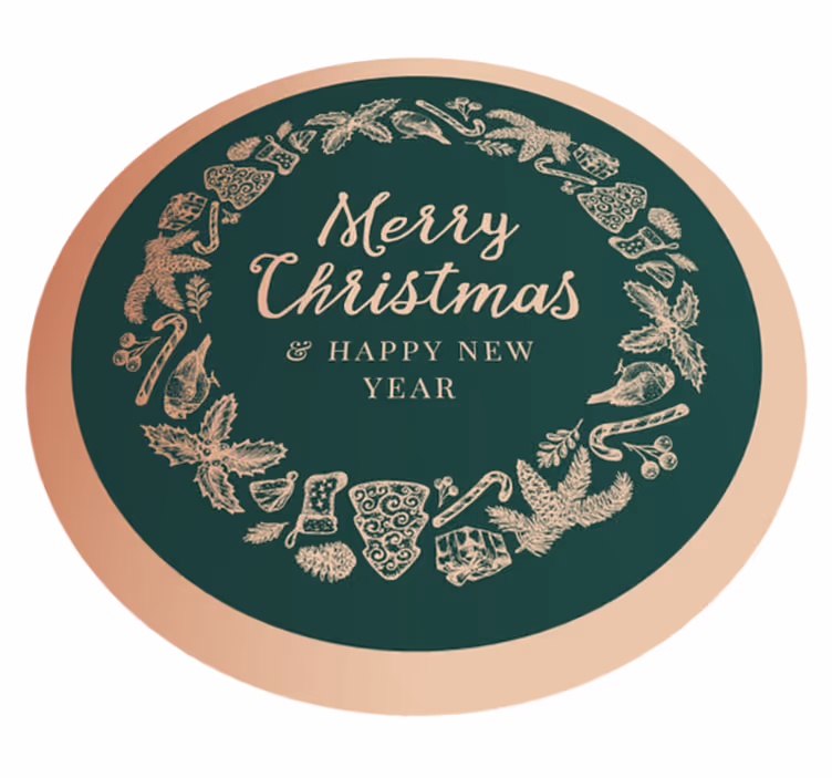 God jul & godt nyttår julematte - Tenstickers