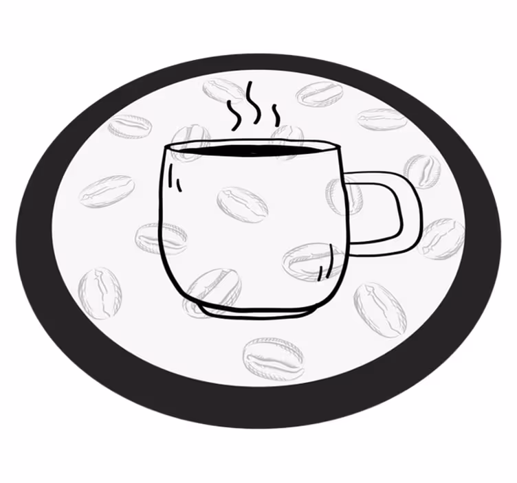 Kaffe, på, hvit, bakgrunn, kjøkken, fliser - Tenstickers