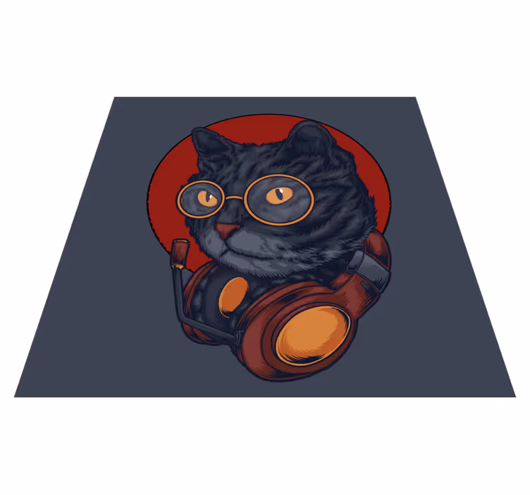 Astronaut kattedyr vinyl teppe dyr - Tenstickers