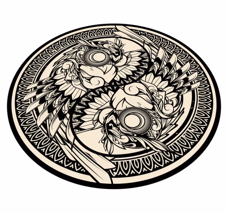 Detaljert mandala vinyl teppe mandala - Tenstickers