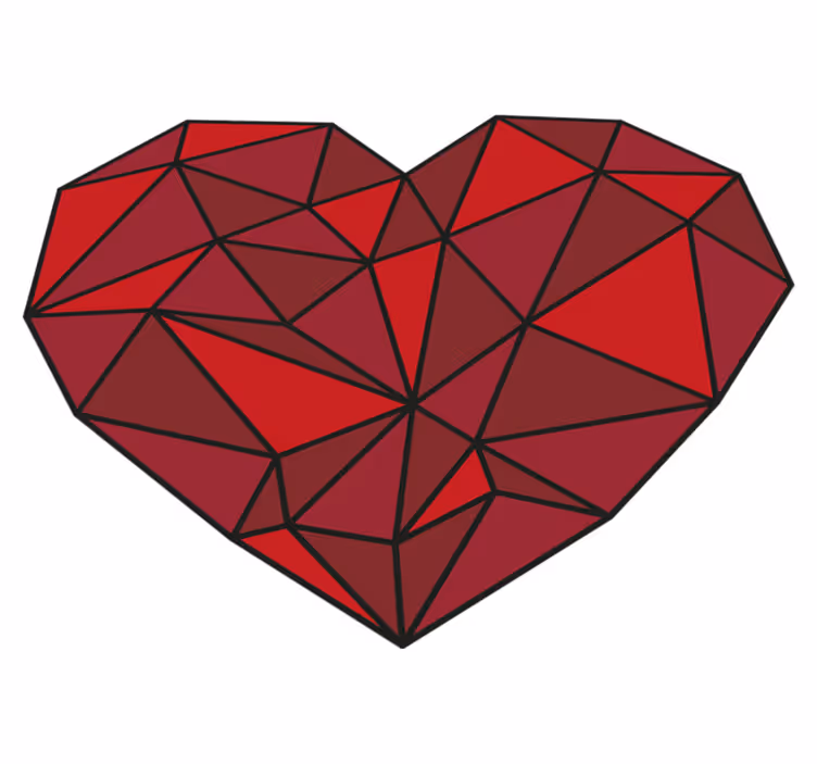 Geometriske hjerte geometriske tepper - Tenstickers