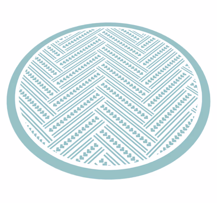 Geometrisk mønster rundt vinyl teppe geometrisk - Tenstickers