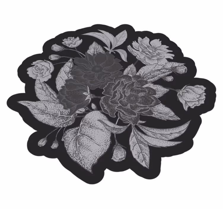 Orientalske blomster vinyl teppe - Tenstickers