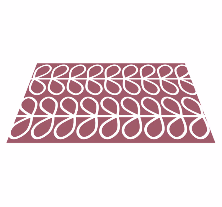 Abstrakt bladmønster vinyl teppe geometrisk - Tenstickers
