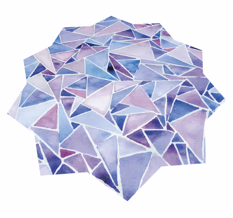 Moderne geometrisk arrangement vinyl teppe mosaikk - Tenstickers