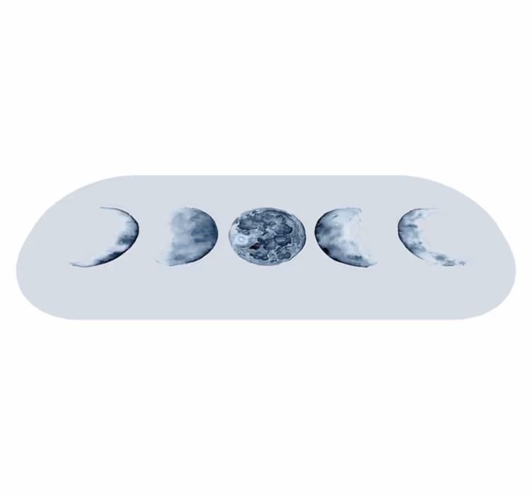 Månefaser soverom vinyl teppe - Tenstickers